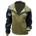 campera friza mangas cuero