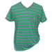 remera hombre rayada verde gris