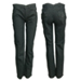 Pantalon elastizado negro recto bordado