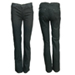 Pantalon negro recto bolsillo tableado con bordado