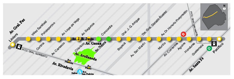 MAPA LA GUIA ON LINE MAS COMPLETA DE LA AVENIDA AVELLANEDA